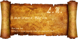 Laurinecz Mária névjegykártya