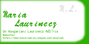 maria laurinecz business card